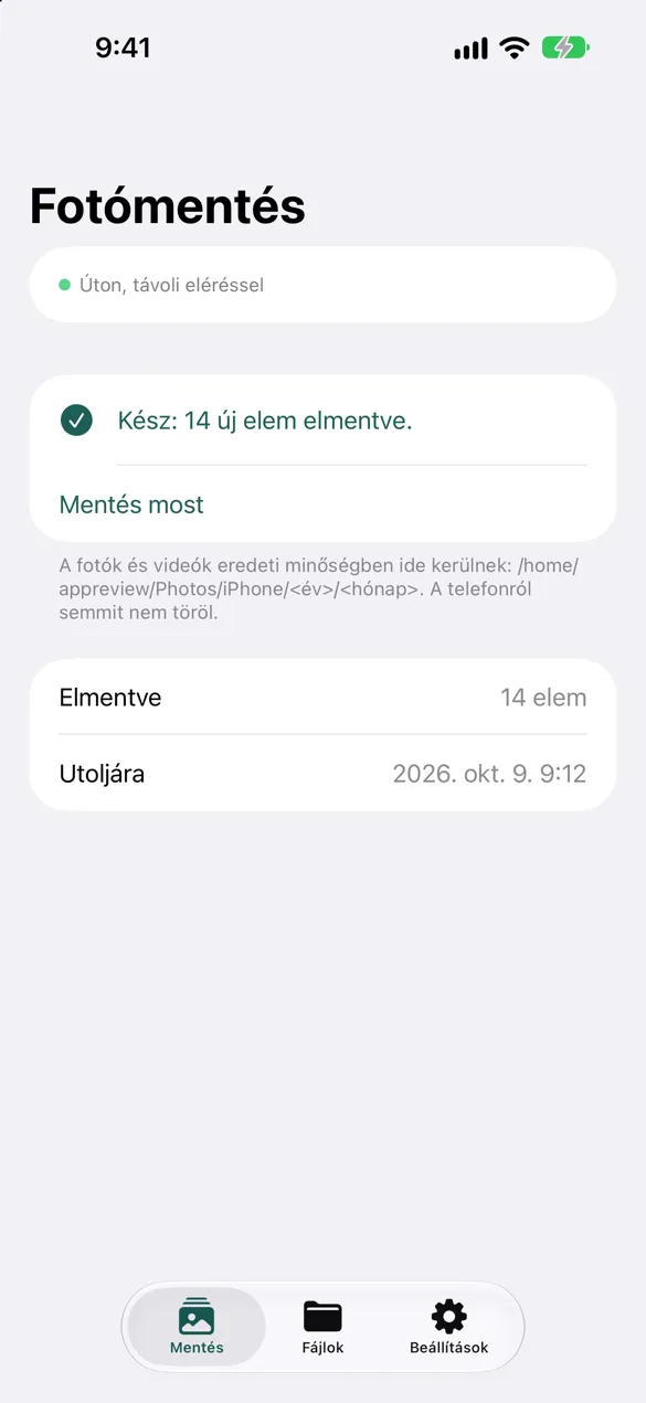 AIKA Connect: kész, 14 új elem elmentve